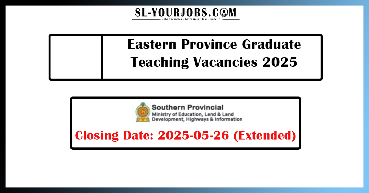 Eastern Province Graduate Teaching Vacancies 2025