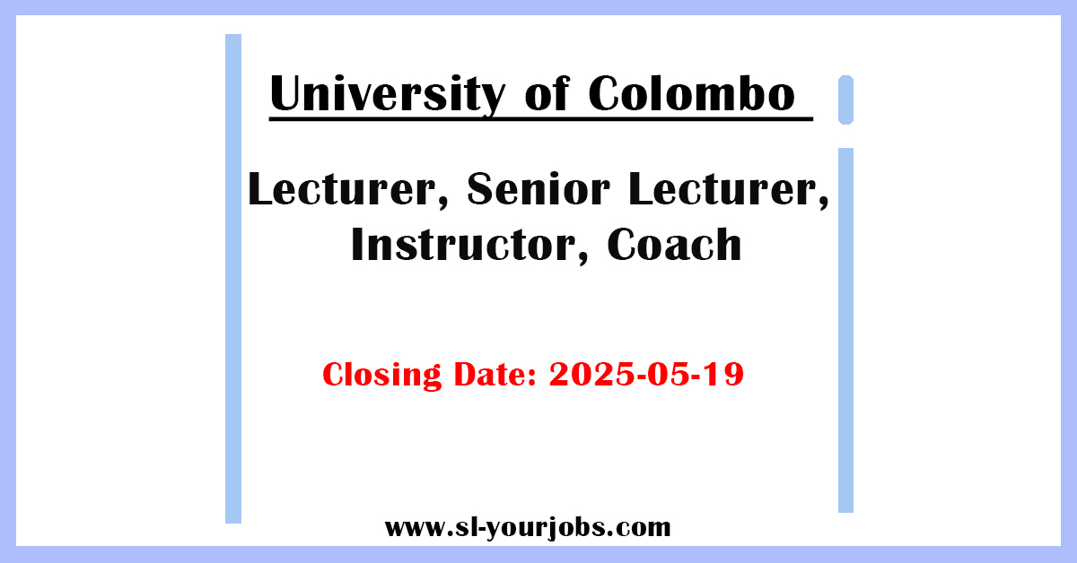 UNIVERSITY OF COLOMBO VACANCIES