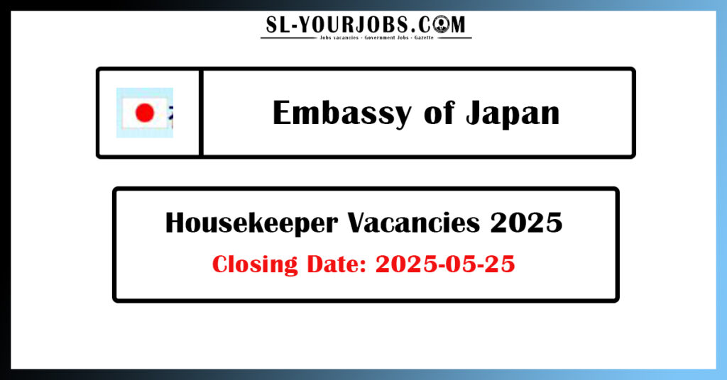 Housekeeper (Ambassador’s Residence) - Embassy of Japan 2025