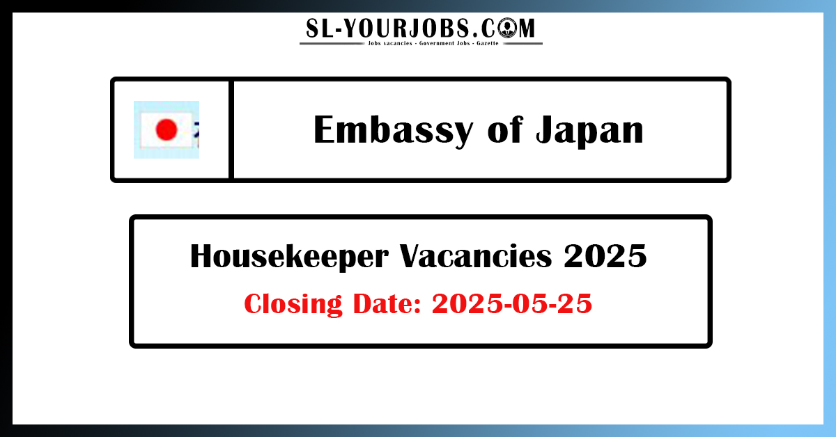 Housekeeper (Ambassador’s Residence) - Embassy of Japan 2025